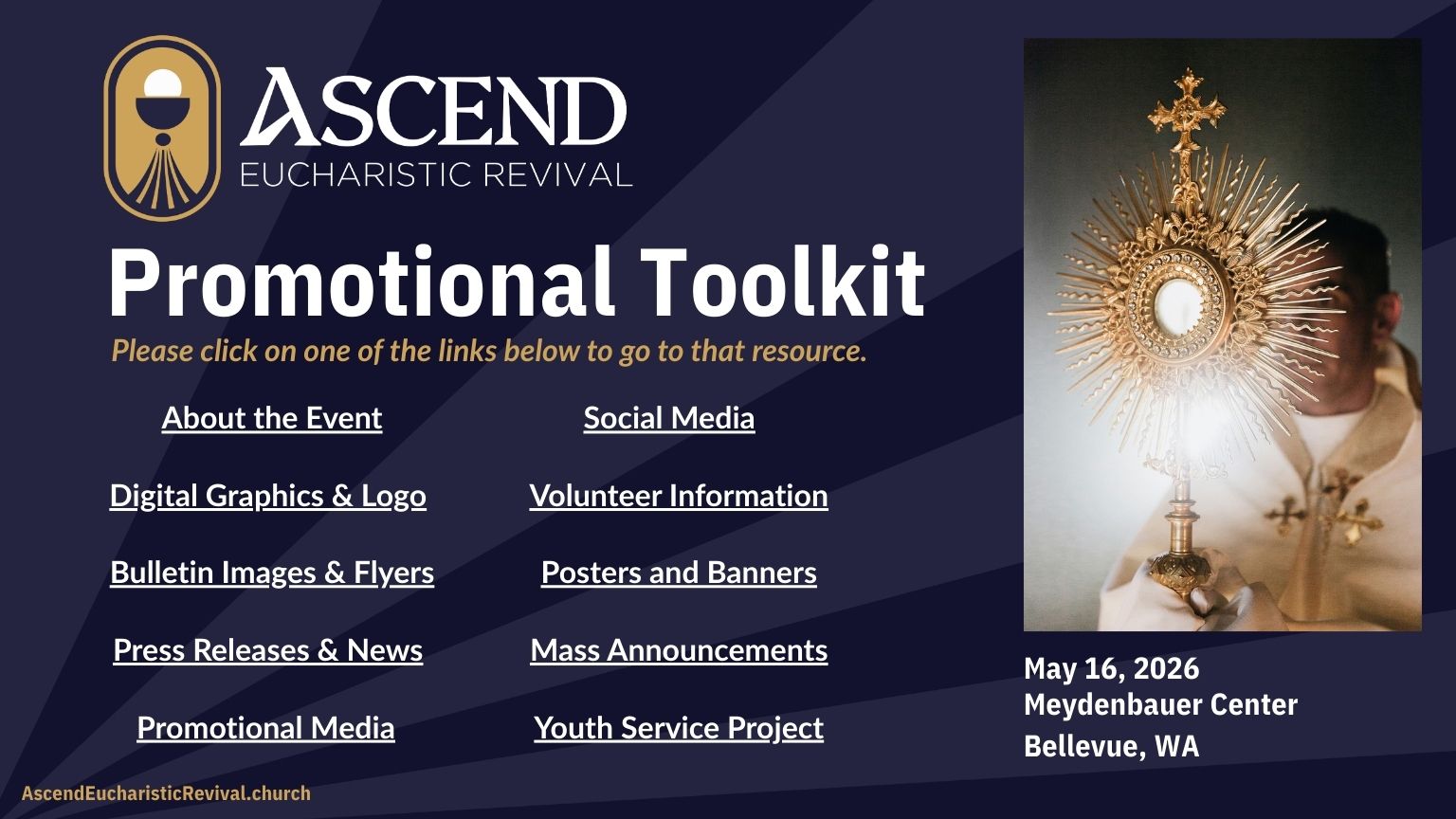 Preview image of ASCEND Eucharistic Revival's Promotional Toolkit.