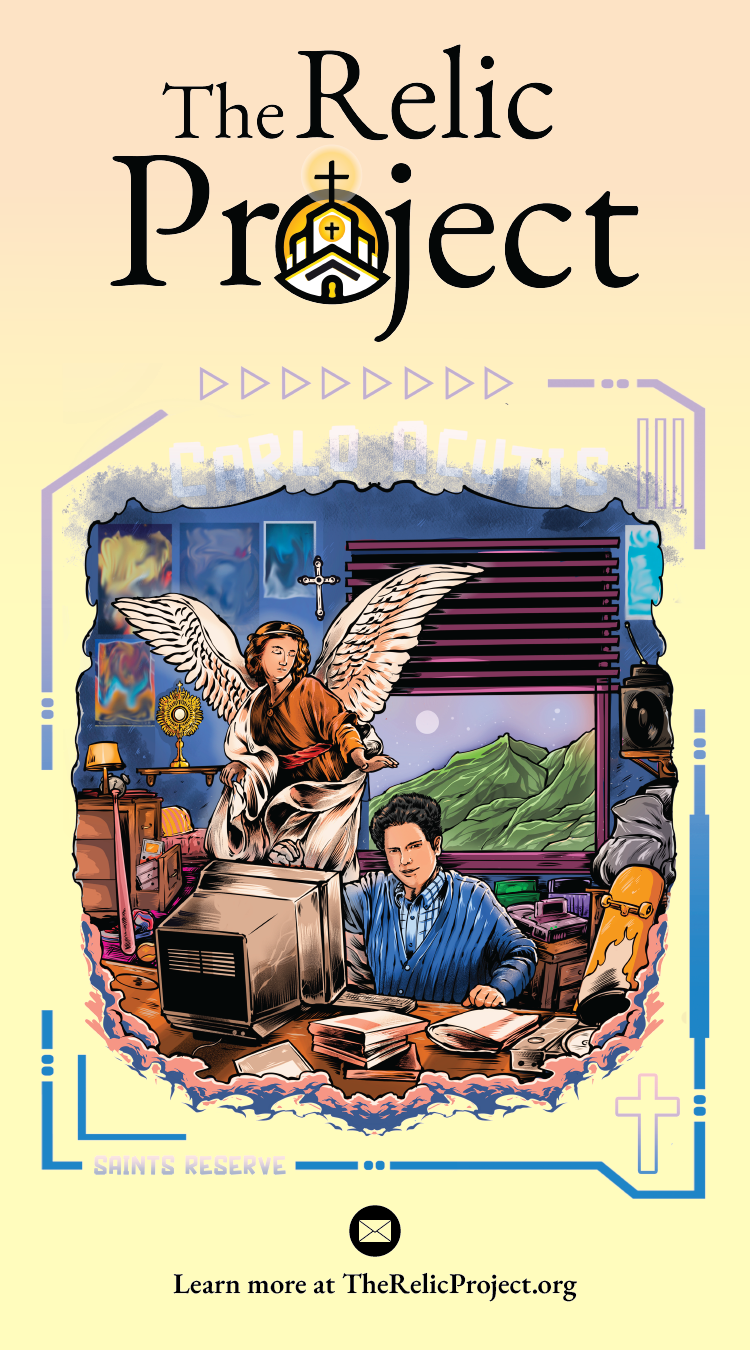 Prayer Card from the Relic Project that will be available to attendees of ASCEND Eucharistic Revival.