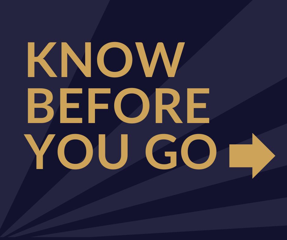 Know before you go graphic